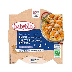 BabyBio Assiette Douceur de Panais, Carotte des landes, polenta 12+ Mois 230 g - Publicité