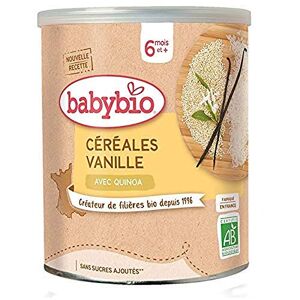 BabyBio Céréales Vanille avec Quinoa Bio 220 g 6+ Mois BIO - Publicité