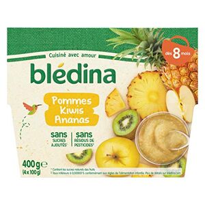 Blédina 4 Coupelles Pommes Kiwis Ananas Dès 8 mois, 4 x 100g - Publicité