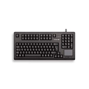 CHERRY TouchBoard G80-11900, disposition britannique, clavier QWERTY, clavier filaire, clavier mécanique, mécanique ML, pavé tactile intégré, peu encombrant, ergonomique, noir - Publicité