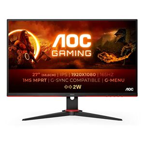 AOC Gaming 27G2SPAE Écran FHD 27", 165 Hz, 1 ms MPRT, FreeSync, G-Sync Compatible, Haut-Parleur (1920 x 1080, VGA, HDMI, DisplayPort) Noir/Rouge - Publicité