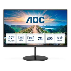 AOC Q27V4EA Écran LED 27" 2560 x 1440 QHD à 75 Hz IPS 300 cd/m² 4 ms 2 x HDMI, DisplayPort, USB-C - Publicité