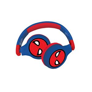 Lexibook - Spiderman-Casque Audio Enfant 2-en-1 Bluetooth Stéréo, sans Fil, Filaire, Son limité, Pliable, Ajustable, Fille/garçon, Rouge/Bleu, HPBT010SP - Publicité