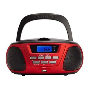 Aiwa BBTU-300RD Radio CD Portable avec Bluetooth, USB, AUX in, Tuner Radio, édition spéciale Enfant pour garçons et Filles - Publicité
