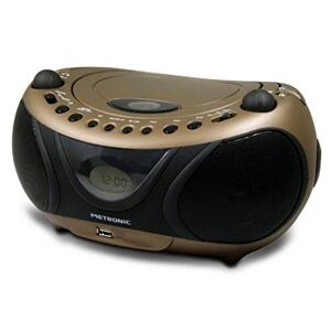 Metronic 477106 Radio / Lecteur CD / MP3 Portable Copper and Black avec Port USB Noir et Cuivre - Publicité