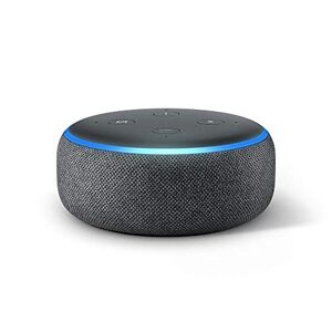 Amazon Echo Dot (3ème génération), Enceinte connectée avec Alexa, Tissu anthracite - Publicité