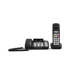 Siemens DL780 PLUS Téléphone fixe Filaire Noir avec Combiné Fonction Mains-Libres, Larges Touches, Signal d'appel Lumineux - Publicité