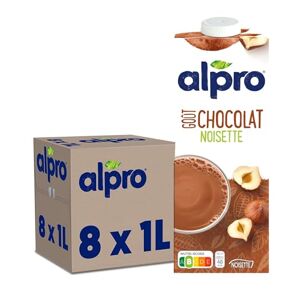 Alpro Boisson végétale Chocolat Noisette 1L Lot de 8x1L - Publicité