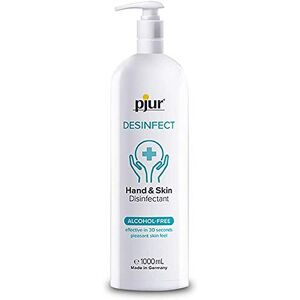 Pjur DESINFECT Produit désinfectant pour le nettoyage hygiénique des mains et de la peau Sans alcool ni parfum Pack de 1 (1 x 1.000ml) - Publicité