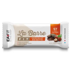 Eafit LA BARRE FIT Chocolat Noisette 28 g 33% de protéines 98 Kcal par barre Riche en protéines Faible teneur en sucres Riche en fibres - Publicité