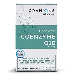 GRANIONS Coenzyme Q10 30 Gélules Végétales = 30 Jours Coenzyme Q10, Magnésium, Cuivre Antioxydant Beauté de La Peau Laboratoire des  Marque Française - Publicité
