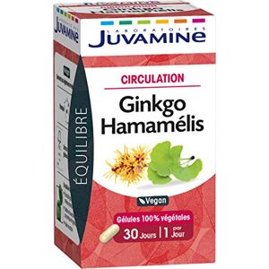 JUVAMINE Circulation Ginko Hamamélis 30 Gélules Végétales 1 Gélule par Jour - Publicité