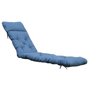 Ambientehome Deckchair Coussin d'assise pour Chaise Longue Bleu/Gris 195 x 49 cm - Publicité