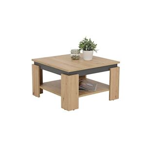 Apollo Table Basse, Bois d'ingénierie, Artisan/Anthracite, 68x68x41 cm - Publicité