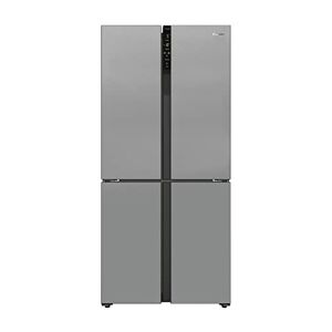 Candy CSC818FX Réfrigérateur combiné Pose libre, 436L (réfrigérateur 288L + congélateur 148L), 4 portes, No Frost, Gris, Classe F - Publicité