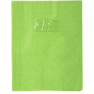 Calligraphe 72025C Un Protège-Cahier Grain Losange Vert clair 17x22 cm 18/100ème avec Porte-Étiquette PVC Opaque - Publicité