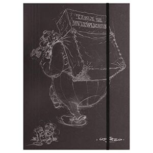 Clairefontaine 813010C Une Chemise à élastique Cartonnée 3 rabats A4 motifs ''Astérix Crayonnés'' fond noir - Publicité