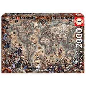 Educa -2000 Carte des Pirates Puzzle, 18008, varié, Sin Talla - Publicité
