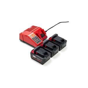 Milwaukee 3x Milwaukee M18 B4 batteries + chargeur (18 V, 4 Ah)