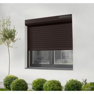 AVOSDIM Volet roulant solaire alu marron sur mesure