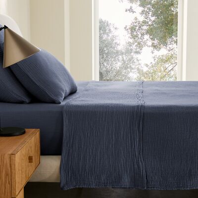Am.Pm Σεντόνι Από Οργανικό Βαμβάκι Γάζας 180x290 Cm Μπλε 240x300 Cm, 270x310 Cm, 180x290 Cm Am.Pm Σεντόνι Από Οργανικό Βαμβάκι Γάζας 180x290 Cm Μπλε 240x300 Cm, 270x310 Cm, 180x290 Cm