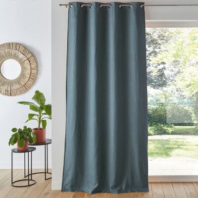 LA REDOUTE INTERIEURS Βαμμένη κουρτίνα από λινό με οπές Onega - 180x135cm LA REDOUTE INTERIEURS Βαμμένη κουρτίνα από λινό με οπές Onega - 180x135cm