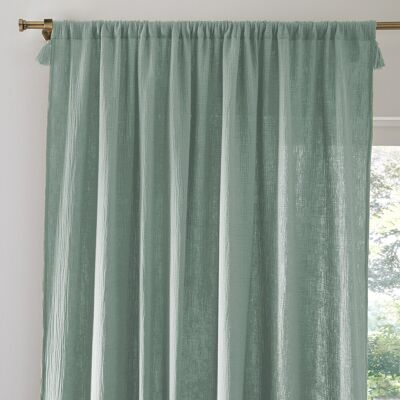 La Redoute Interieurs Βαμβακερή voile κουρτίνα Kumla - Πράσινο - Κουρτίνα La Redoute Interieurs Βαμβακερή voile κουρτίνα Kumla - Πράσινο - Κουρτίνα