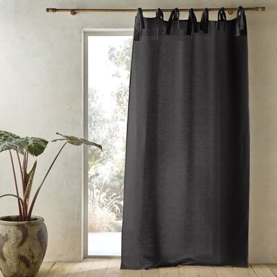 Am.Pm Λινό Ριντό Με Φιογκάκια 140x180 Cm Γκρι 140x180 Cm Am.Pm Λινό Ριντό Με Φιογκάκια 140x180 Cm Γκρι 140x180 Cm