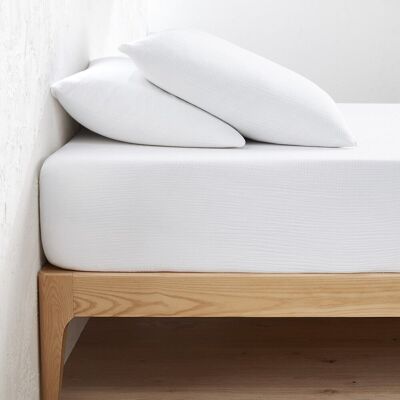 LA REDOUTE INTERIEURS Kumla Βαμβακερό μουσελίνο fitted sheet - Bedding LA REDOUTE INTERIEURS Kumla Βαμβακερό μουσελίνο fitted sheet - Bedding