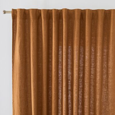La Redoute Interieurs Λινή Κουρτίνα Με Τρέσα Και Σούρες 140x250 Cm Καφε 140x250 Cm, 140x350 Cm, 140x300 Cm La Redoute Interieurs Λινή Κουρτίνα Με Τρέσα Και Σούρες 140x250 Cm Καφε 140x250 Cm, 140x350 Cm, 140x300 Cm