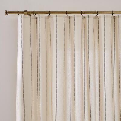 La Redoute Interieurs Κουρτίνα Βαμβακερή Ριγέ Με Κρίκους 280x140 Cm Μπεζ 280x140 Cm La Redoute Interieurs Κουρτίνα Βαμβακερή Ριγέ Με Κρίκους 280x140 Cm Μπεζ 280x140 Cm