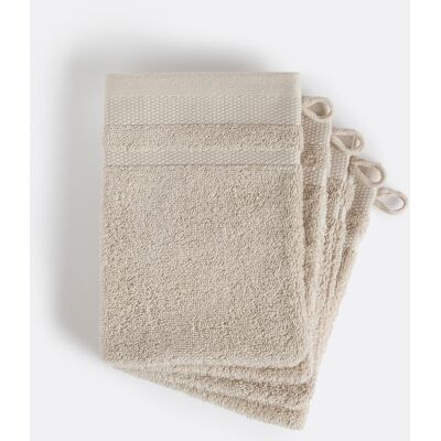 Μπεζ πετσέτες από βαμβάκι La Redoute Intérieurs - 15x21cm Μπεζ πετσέτες από βαμβάκι La Redoute Intérieurs - 15x21cm
