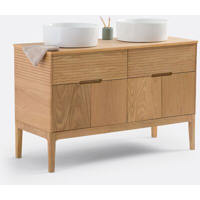 La Redoute Interieurs Έπιπλο Νιπτήρα Π120 Εκ. Μ50xπ120xυ78cm Καφε One Size La Redoute Interieurs Έπιπλο Νιπτήρα Π120 Εκ. Μ50xπ120xυ78cm Καφε One Size