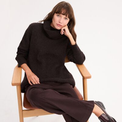Anne Weyburn Πουλόβερ Με Στρογγυλή Λαιμόκοψη Καφε Medium Anne Weyburn Πουλόβερ Με Στρογγυλή Λαιμόκοψη Καφε Medium