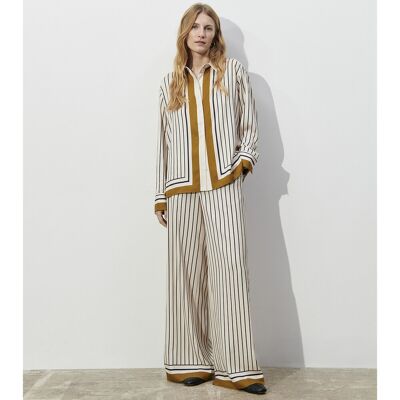 Anne Weyburn Ριγέ Παντελόνι Μπλε 38, 50, 52, 36, 40, 44 Anne Weyburn Ριγέ Παντελόνι Μπλε 38, 50, 52, 36, 40, 44