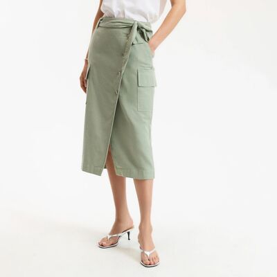 La Redoute Collections Μίντι Φούστα Τύπου Παρεό Από Λιοσέλ Και Βαμβάκι Πρασινο 40, 42, 38, 46, 44, 48, 36, 34 La Redoute Collections Μίντι Φούστα Τύπου Παρεό Από Λιοσέλ Και Βαμβάκι Πρασινο 40, 42, 38, 46, 44, 48, 36, 34
