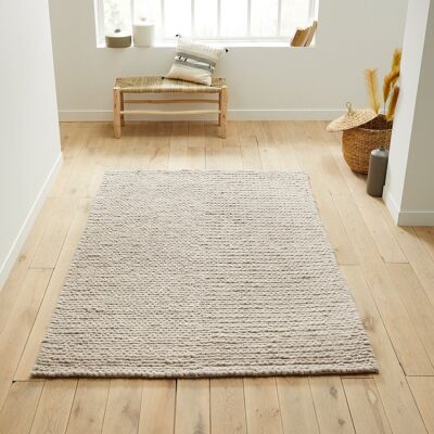 LA REDOUTE INTERIEURS Χαλί από μαλλί Diano - Μπεζ - 120x170cm, 160x230cm, 200x290cm LA REDOUTE INTERIEURS Χαλί από μαλλί Diano - Μπεζ - 120x170cm, 160x230cm, 200x290cm