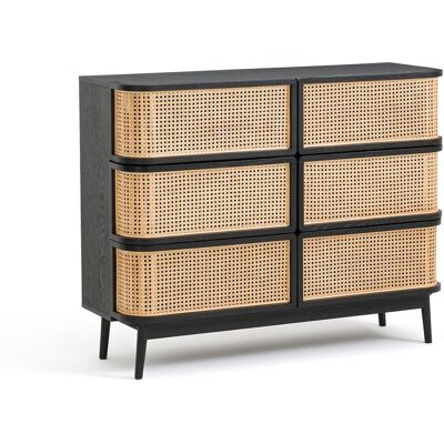 Redoute Interieurs Laora 6-συρταριέρα με καλάθι από ρατάν - Chest of Drawers Redoute Interieurs Laora 6-συρταριέρα με καλάθι από ρατάν - Chest of Drawers