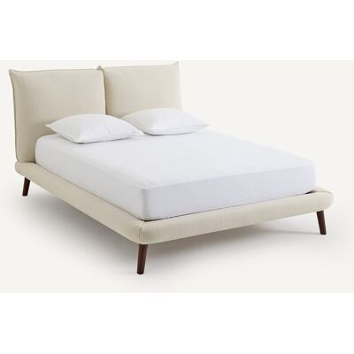 Am.Pm Διπλό Κρεβάτι Από Βαμβάκι Λινό Μ177xπ230xυ106cm Μπεζ 180x200 Cm, 160x200 Cm Am.Pm Διπλό Κρεβάτι Από Βαμβάκι Λινό Μ177xπ230xυ106cm Μπεζ 180x200 Cm, 160x200 Cm