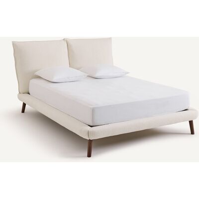 Am.Pm Διπλό Κρεβάτι Με Μπουκλέ Ύφασμα Μ177xπ230xυ106cm Μπεζ 160x200 Cm, 180x200 Cm Am.Pm Διπλό Κρεβάτι Με Μπουκλέ Ύφασμα Μ177xπ230xυ106cm Μπεζ 160x200 Cm, 180x200 Cm