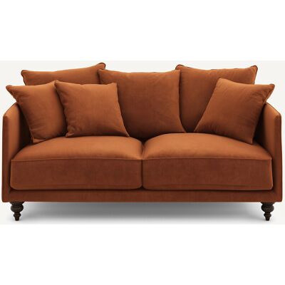 Am.Pm Καναπές Από Βελούδο Μ105xπ178xυ93cm Καφε 3 Θέσεις Am.Pm Καναπές Από Βελούδο Μ105xπ178xυ93cm Καφε 3 Θέσεις