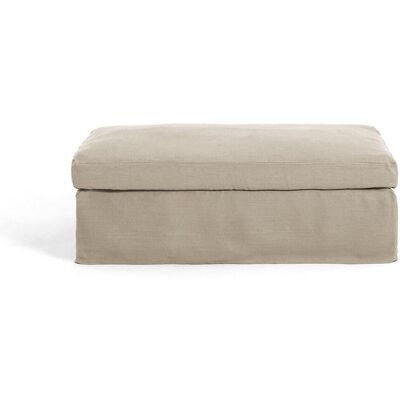 Am.Pm Υποπόδιο Από Λινό Γκοφρέ Μ55xπ110xυ45cm Μπεζ One Size Am.Pm Υποπόδιο Από Λινό Γκοφρέ Μ55xπ110xυ45cm Μπεζ One Size