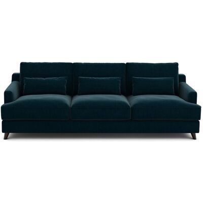 Am.Pm Καναπές Από Βελούδο Μ100xπ197xυ83cm Μπλε 3 Θέσεις, 4 Θέσεις Am.Pm Καναπές Από Βελούδο Μ100xπ197xυ83cm Μπλε 3 Θέσεις, 4 Θέσεις