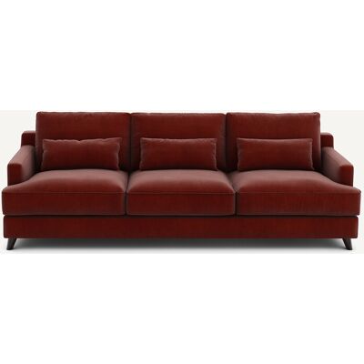 Am.Pm Καναπές Από Βελούδο Μ100xπ197xυ83cm Κοκκινο 4 Θέσεις, 3 Θέσεις Am.Pm Καναπές Από Βελούδο Μ100xπ197xυ83cm Κοκκινο 4 Θέσεις, 3 Θέσεις