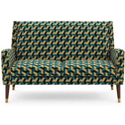 La Redoute Interieurs - 2-Sitzer-Sofa - Μπλέ/Κίτρινο La Redoute Interieurs - 2-Sitzer-Sofa - Μπλέ/Κίτρινο