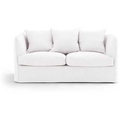 Am.Pm Διθέσιος Καναπές Από Γκοφρέ Λινό Μ95xπ162xυ82cm Λευκο 2 Θέσεις Am.Pm Διθέσιος Καναπές Από Γκοφρέ Λινό Μ95xπ162xυ82cm Λευκο 2 Θέσεις