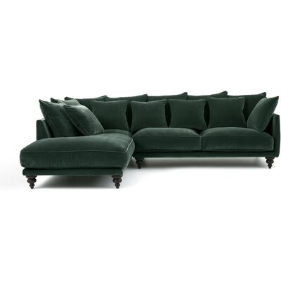 Am.Pm Γωνιακός Καναπές Από Βελούδο Μ206xπ279xυ93cm Πρασινο Δεξιός, Αριστερός Am.Pm Γωνιακός Καναπές Από Βελούδο Μ206xπ279xυ93cm Πρασινο Δεξιός, Αριστερός