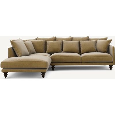 Am.Pm Γωνιακός Καναπές Από Βελούδο Μ206xπ279xυ93cm Πρασινο Δεξιός, Αριστερός Am.Pm Γωνιακός Καναπές Από Βελούδο Μ206xπ279xυ93cm Πρασινο Δεξιός, Αριστερός