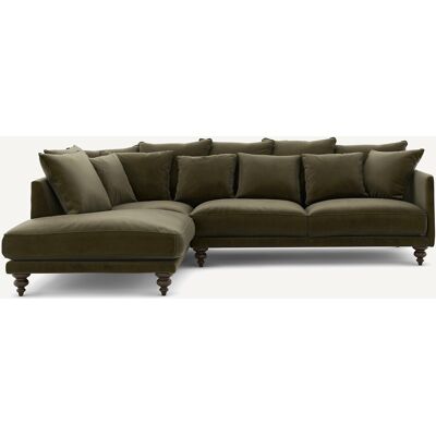 Am.Pm Γωνιακός Καναπές Από Βελούδο Μ206xπ279xυ93cm Πρασινο Δεξιός, Αριστερός Am.Pm Γωνιακός Καναπές Από Βελούδο Μ206xπ279xυ93cm Πρασινο Δεξιός, Αριστερός