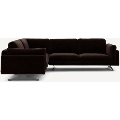 Am.Pm Γωνιακός Καναπές Από Βελούδο Μ227xπ289xυ82cm Καφε Δεξιός, Αριστερός Am.Pm Γωνιακός Καναπές Από Βελούδο Μ227xπ289xυ82cm Καφε Δεξιός, Αριστερός